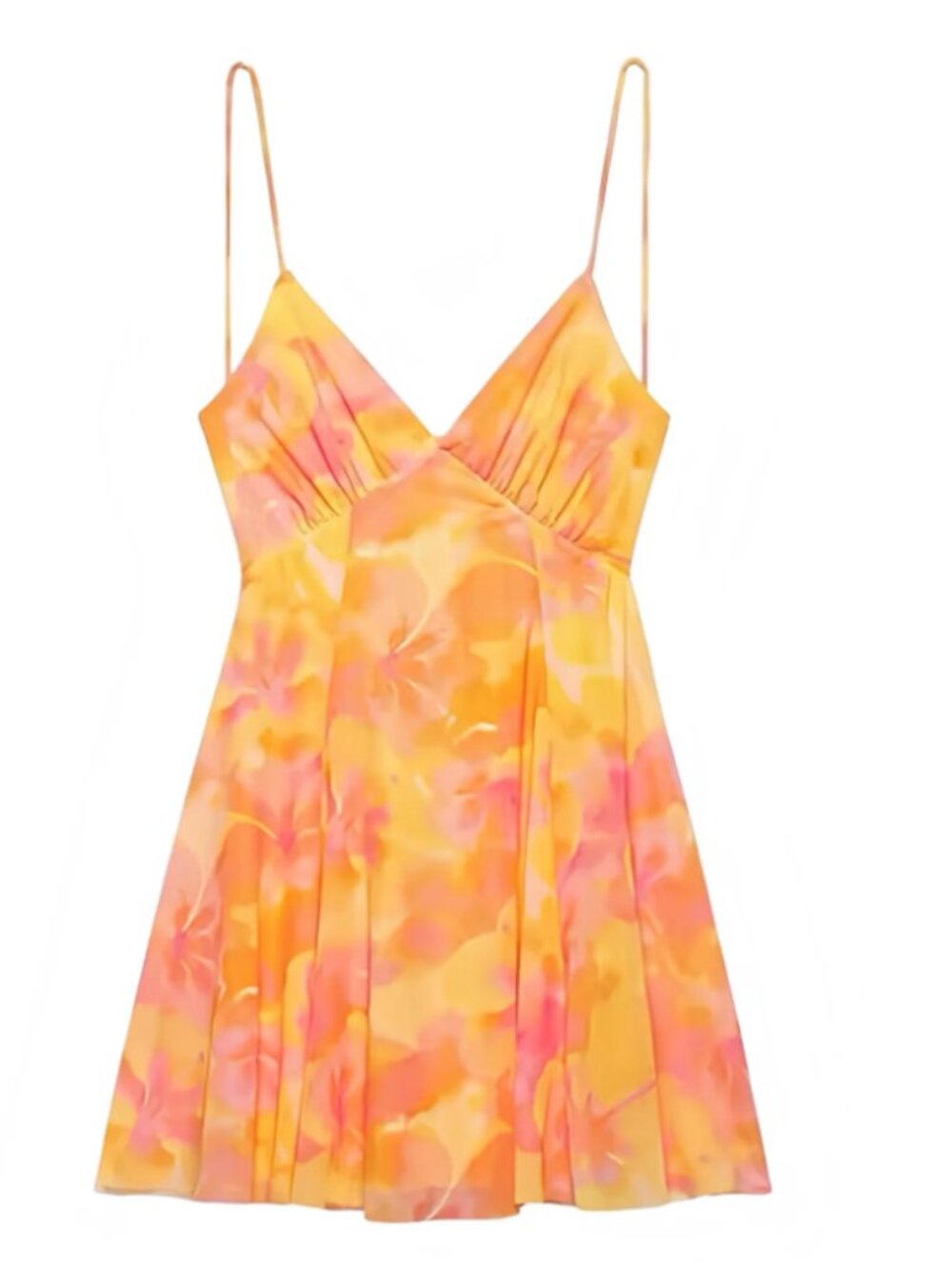 Hibiscus Multi-Color Floral Patterned Mini Dress
